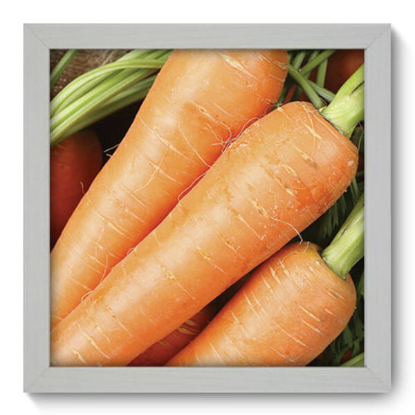 Quadro Decorativo - Cenoura - 22cm X 22cm - 129qdcb