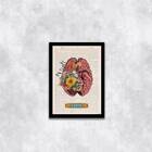 Quadro Decorativo Cérebro Com Flores Think 45x34cm A3 (45 X 3