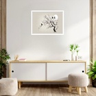 Quadro Decorativo Cerejeira Japonesa Branca  - 50x70cm Moldur