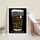 Quadro Decorativo Cerveja- Universal Beer 45x34cm Moldura:mad