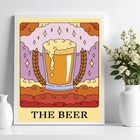 Quadro Decorativo Cerveja Beer - Carta Tarot 33x24cm - Com Vi