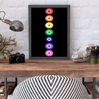 Quadro Decorativo Chakras Olho Grego 45x34cm Moldura:madeira