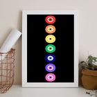 Quadro Decorativo Chakras Olho Grego 45x34cm Moldura:madeira