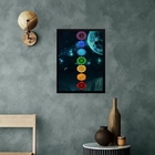 Quadro Decorativo Chakras - Universo 45x34cm Moldura:madeira