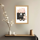 Quadro Decorativo Chanel Flores 24x18cm - Com Vidro Moldura P