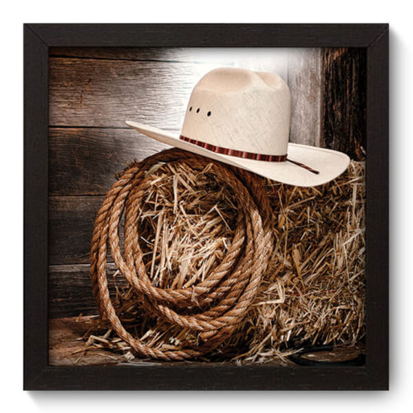 Quadro Decorativo - Chapéu - 22cm X 22cm - 031qddp