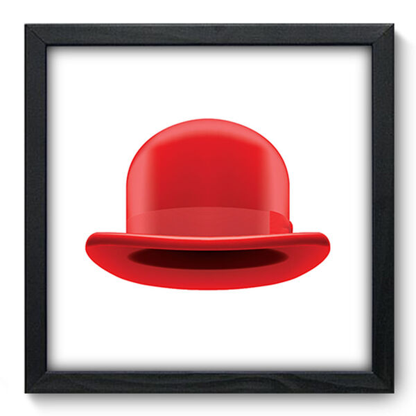 Quadro Decorativo - Chapéu - 33cm X 33cm - 390qddp