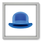 Quadro Decorativo - Chapéu - 33cm X 33cm - 391qddb