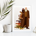 Quadro Decorativo Charles Darwin 45x34cm Moldura:madeira Preta