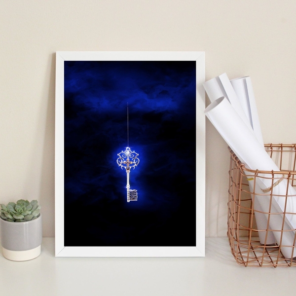 Quadro Decorativo Chave Iluminada- Arquétipo 45x34cm - Com Vi