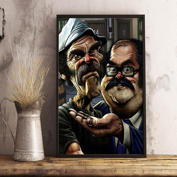 Quadro Decorativo Chaves Seu Madruga E Barriga Aluguel A4