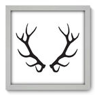 Quadro Decorativo - Chifres De Alce - 33cm X 33cm - 029qdsb