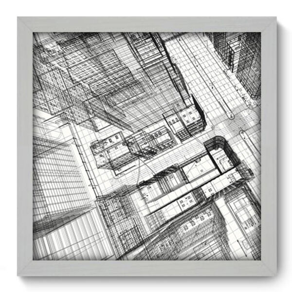 Quadro Decorativo - Cidade - 33cm X 33cm - 016qnubb