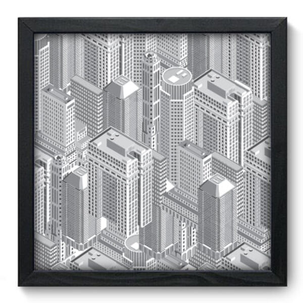 Quadro Decorativo - Cidade - 33cm X 33cm - 102qndbp