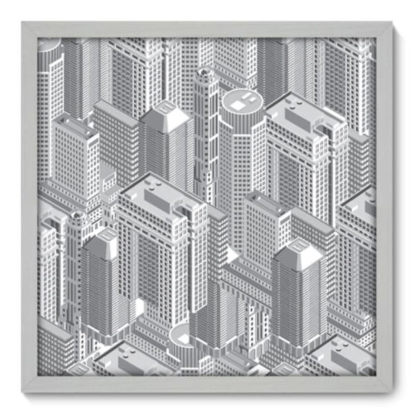 Quadro Decorativo - Cidade - 50cm X 50cm - 103qndcb