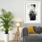 Quadro Decorativo Cidade Aquarela 60x48cm Moldura Branca