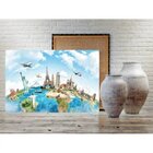 Quadro Decorativo Cidade Conceitual Big World - 90x60cm