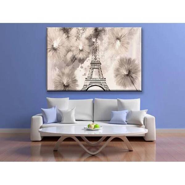 Quadro Decorativo Cidade Conceitual Dandelion In Paris - 120x