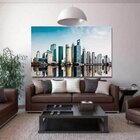 Quadro Decorativo Cidade Espelhada - 90x60cm