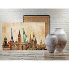 Quadro Decorativo Cidade Maravilhas Do Mundo - 120x60cm