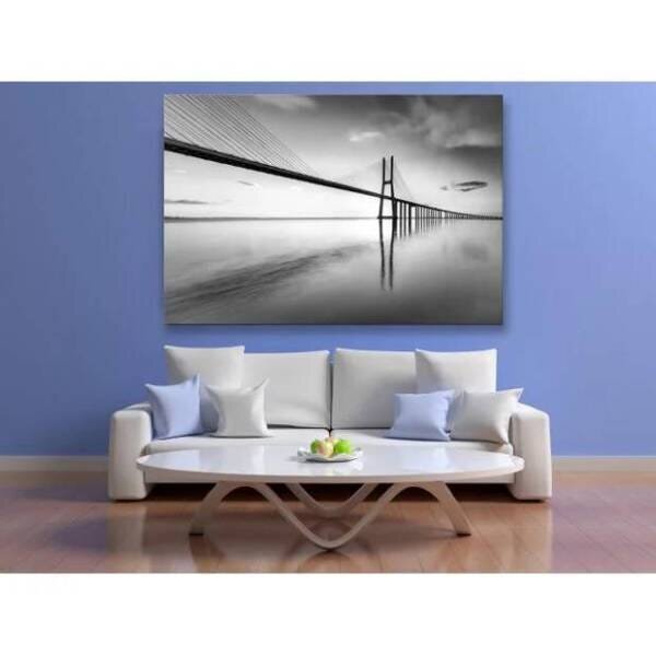 Quadro Decorativo Cidade Ponte Sombria - 180x100cm