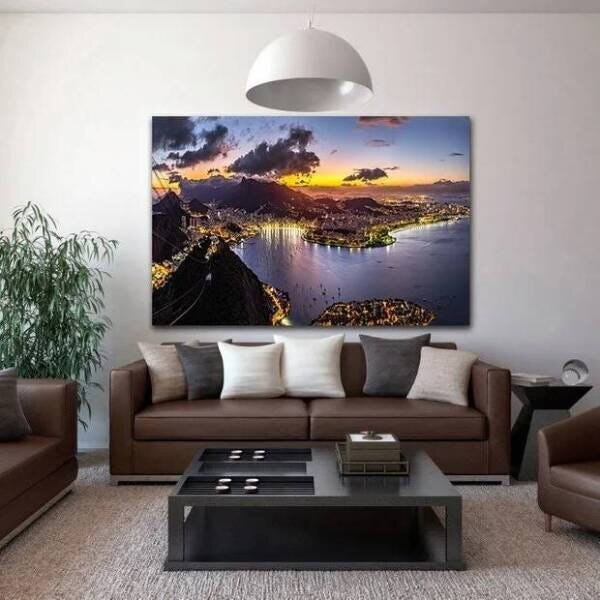 Quadro Decorativo Cidades Botafogo - Rio De Janeiro - 180x100