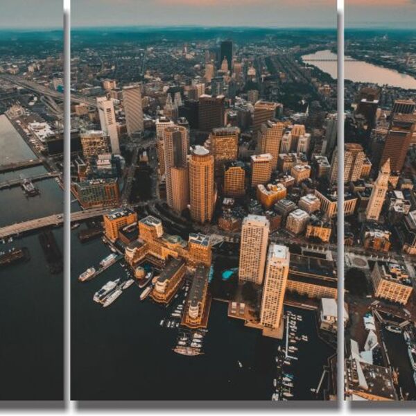 Quadro Decorativo Cidades De Luzes 3 Peças