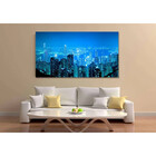 Quadro Decorativo Cidades Illuminated City - 200x120cm