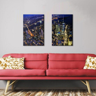 Quadro Decorativo Cidades New York Night Kit Total 80x60cm