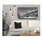 Quadro Decorativo Cidades Ponte Nova York  Preto E Branco 55x