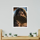 Quadro Decorativo Cigana Do Ouro 33x24cm Moldura Preta