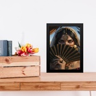 Quadro Decorativo Cigana Do Ouro 45x34cm Moldura Branca