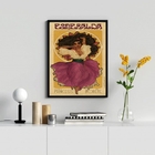 Quadro Decorativo Cigana Esmeralda poster 24x18cm - Com Vidro
