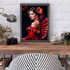 Quadro Decorativo Cigana Pombagira 45x34cm - Com Vidro Moldur