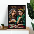 Quadro Decorativo Ciganas Cartomantes 33x24cm Moldura Branca