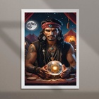 Quadro Decorativo Cigano Vidente 24x18cm - Com Vidro Moldura