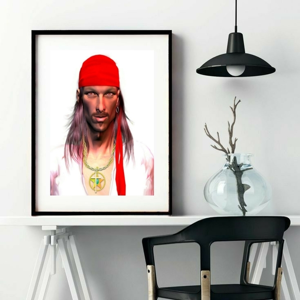 Quadro Decorativo Cigano Wladimir - 60x48cm Moldura:madeira P