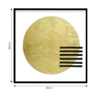 Quadro Decorativo Circulo Dourado com Vidro 80x80cm Arte Própria