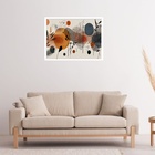 Quadro Decorativo Círculos Folhagem Abstrato  - 50x70cm Moldu