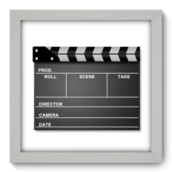 Quadro Decorativo - Claquete - 22cm X 22cm - 016qdhb