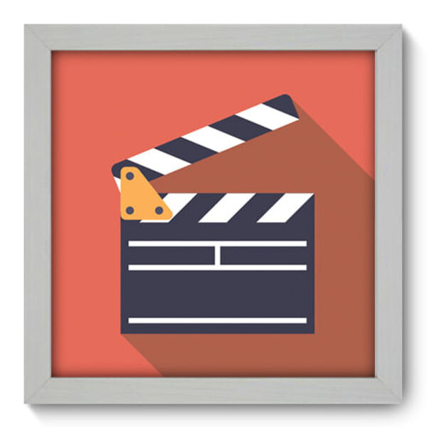 Quadro Decorativo - Claquete - 22cm X 22cm - 034qdhb