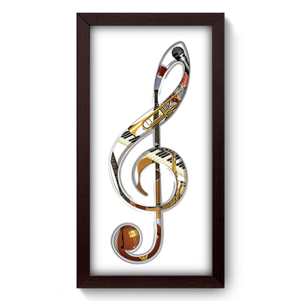 Quadro Decorativo - Clave De Sol - 19cm X 34cm - 041qdgp