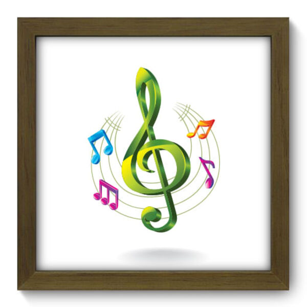 Quadro Decorativo - Clave De Sol - 22cm X 22cm - 027qdgm