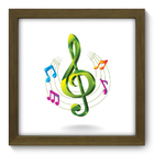 Quadro Decorativo - Clave De Sol - 22cm X 22cm - 027qdgm