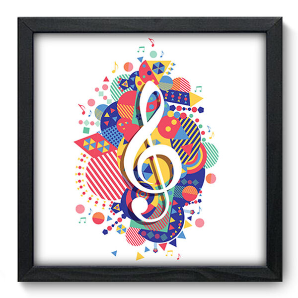 Quadro Decorativo - Clave De Sol - 33cm X 33cm - 100qdgp