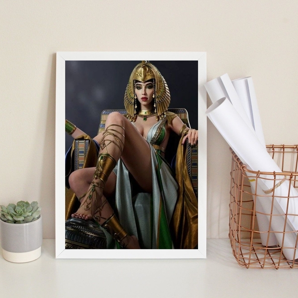 Quadro Decorativo Cleopatra - Arquétipo 24x18cm - Com Vidro M