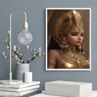 Quadro Decorativo Cleópatra Menina 24x18cm - Com Vidro Moldur