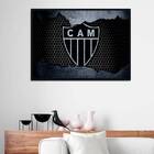 Quadro Decorativo Clube Atlético Mg Fundo Aramado 45x34cm A3