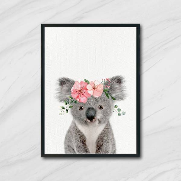 Quadro Decorativo Coalinha Coroa De Flores 45x34cm A3 (45 X 3