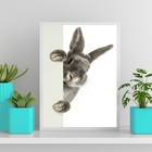 Quadro Decorativo Coelhinho Escondido 33x24cm - Com Vidro Mol